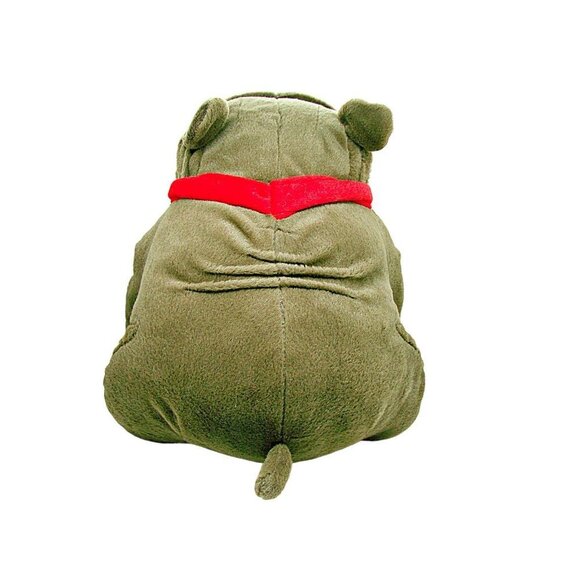 Dan Dee Collectors Choice Stuffed Plush Toy Bull Dog Collar 12" Tall Brown Tan - Picture 3 of 12